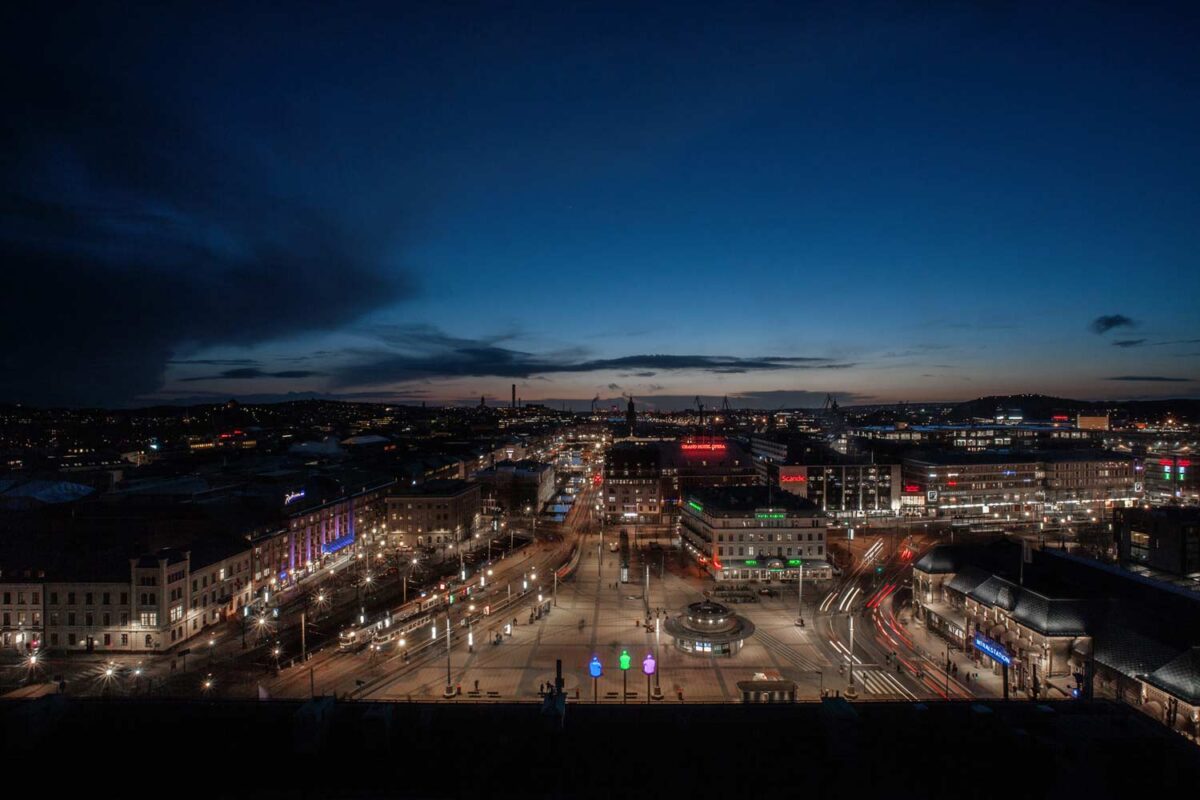 Stadsmotiv på natten
